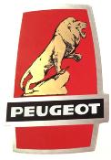 1 PEUGEOT STICKER  - 1 Autocollant tube de direction