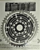 T.A ALUMINIUM CHAINRING - 44 - Plateau alu BCD 135