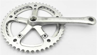STRONGLIGHT CRANKSET ARM 170 mm + 2 CHAINRINGS -  48 /42 T  - Manivelle Droite +  2 Plateaux