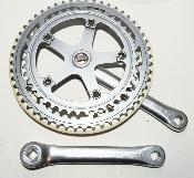 SOLIDA ALLOY STEEL CRANKSET 170 mm  42x52 - Pédalier alu/acier