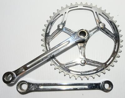 GNUTTI 1950's CRANKSET - 170 - 46 Pédalier "NOS"