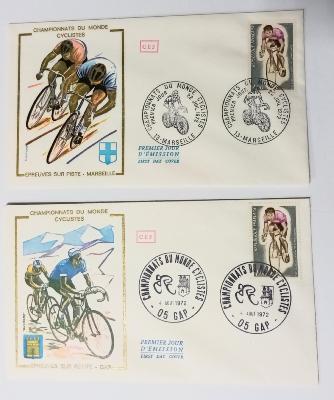  Lot de 2 enveloppes Premier Jours - CHAMPIONNAT DU MONDE 1972