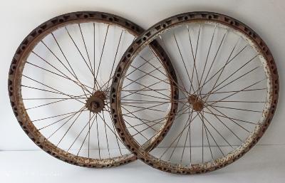 Paire de roues 700 1914/1918 - Bandage caoutchouc DUCASBLE