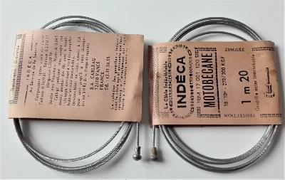 2 BRAKES CABLES INDECA MOTOBECANE - Cables de frein 1.20m