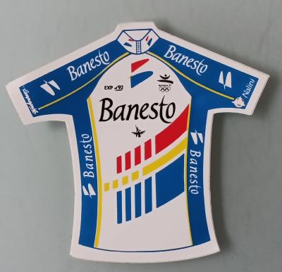 BANESTO STICKER - 1 Autocollant Maillot équipe BANESTO