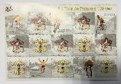  1 Planche de timbres - 100 ans du TOUR DE FRANCE