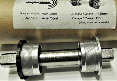 TA  BOTTOM BRACKET AXLE  -  Axe de pedalier 116 mm