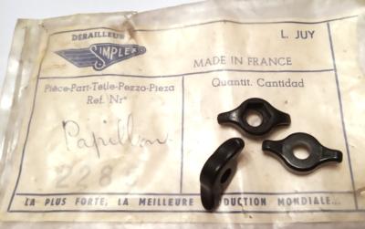  2 SIMPLEX DERAILLEUR LEVER WINGNUT - 2 Ecrous  papillon plastic 2285