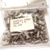 144 ALU ERGAL NIPPLES - 144 Tetes de rayons ergals 1.8mm