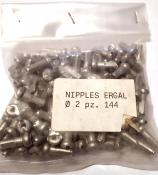 144 ALU ERGAL NIPPLES - 144 Tetes de rayons ergals 2mm