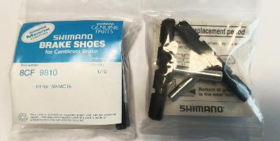 4 Patins de freins cantilever  SHIMANO VTT 8CF9810 BR-MC16 MC40 MT400