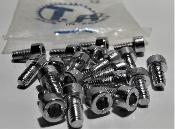 20 T.A BOTTLE CAGE SCREWS - 20 Vis porte bidon T.A acier chromées