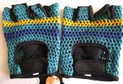 BICYCLE GLOVES COTON CROCHET AND LEATHER - Gants mitaine