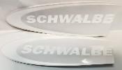 2 SCHWALBE STICKERS  - 2 Autocollants 30cm Blanc transparent