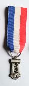 MEDAILLE ruban épingle veston 4 cm bleu/blanc/rouge