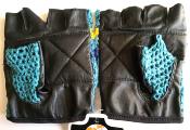 BICYCLE GLOVES COTON CROCHET AND LEATHER - Gants mitaine