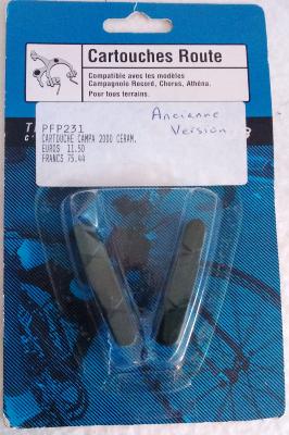 2 POUS CAMPAGNOLO 8/9 BRAKE PADS - 2 Patins de freins Campagnolo