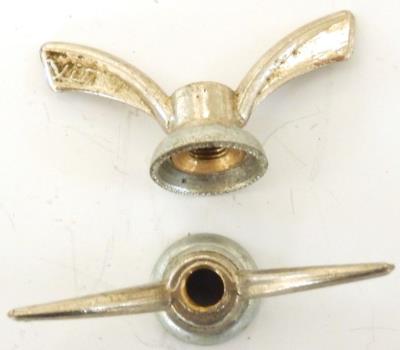 2 VIT BRONZE WING NUTS FRONT -8MM - 2 Papillons de roues Vit avant bronze