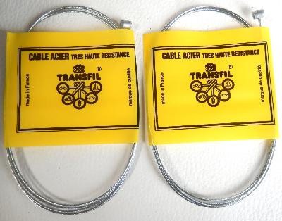 2 CABLES TRANSFIL GAZ PEUGEOT- 2 Cables 1.20m