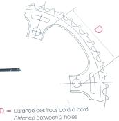 ALUMINIUM CHAINRING  PATENT CAMPAGNOLO  RECORD 52 - Plateau alu BCD 144