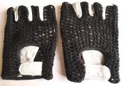 BICYCLE GLOVES COTON CROCHET AND LEATHER - Gants mitaine