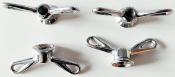 4 WING NUTS - 6.8 mm - 4 Papillons de roues 