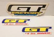 3 GT STICKERS  - 3 Autocollants GT Factory