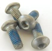 4 STEEL BOTTLE CAGE SCREWS - 4 Vis porte bidon