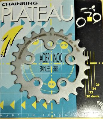 T.A STEEL / INOX CHAINRING - 24 - Plateau acier / inox BCD 58