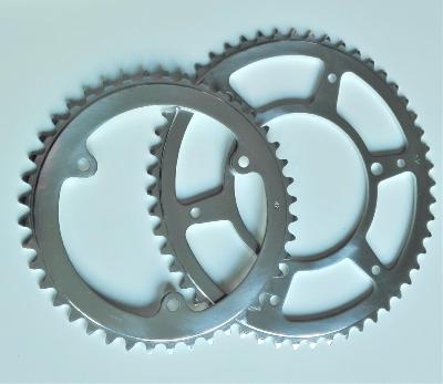  T.A  RANDONNEUR ALUMINUM DOUBLE CHAINRING -52 / 42 - Doubles plateaux Plateau alu BCD 130 