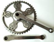 A DUPRAT STEEL CRANKSET 170 mm - 46 - Pédalier acier clavettes