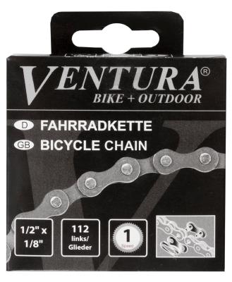 VENTURA CHAIN- 1/2"x1/8"-112 links - Chaine 1 vitesse single speed - piste