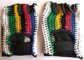 BICYCLE GLOVES COTON CROCHET AND LEATHER - Gants mitaine