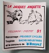 STICKER - 1 Autocollant Cyclosportive 91 LA JACQUES ANQUETIL