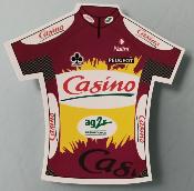 CASINO STICKER - 1 Autocollant Maillot équipe AG2R CASINO