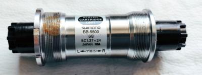 SHIMANO OCTALINK BOTTOM BRACKET AXLE 1.37"x24 ISO  - Axe de pedalier 118.5 mm