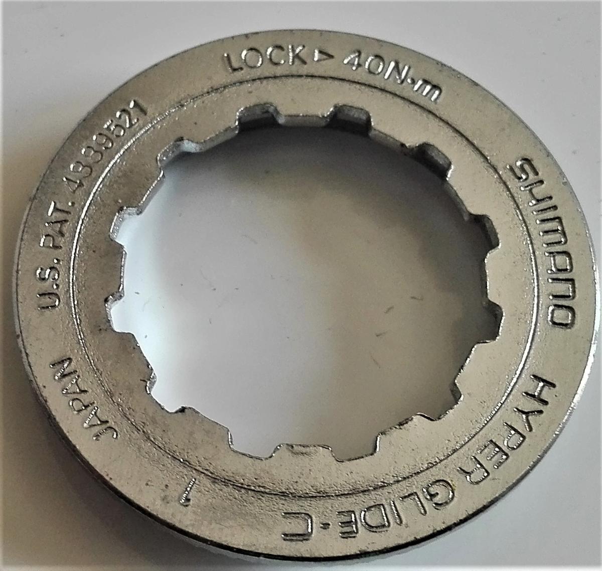 SHIMANO HYPER GLIDEC CASSETTE LOCK RING40Nm serrage de cassette