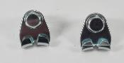 2 BRAKE CABLE SUPPORTS - 2 triangles de cable acier