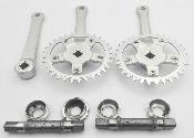 PEUGEOT  TANDEM CRANKSETS + 2 AXLES - 170 - 32/32T-  Pédaliers + 2 axes