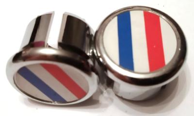 TRICOLOR HANDLEBAR END PLUGS - 2 Bouchons de guidon