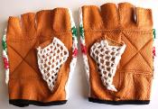 BICYCLE GLOVES COTON CROCHET AND LEATHER - Gants mitaine