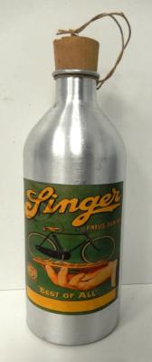 NEW VINTAGE ALUMINIUM WATER BOTTLE SINGER - Bidon