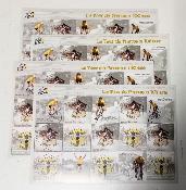  4 Planches de 10 timbres - 100 ans du TOUR DE FRANCE