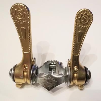 SIMPLEX SLJ RETROFRICTION GOLD - Manettes de dérailleur or