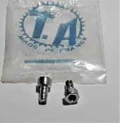 2 T.A BOTTLE CAGE SCREWS - 2 Vis porte bidon T.A acier chromées