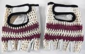 BICYCLE GLOVES COTON CROCHET AND LEATHER - Gants mitaine