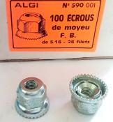 2 FRONT HUB NUTS - 2 Ecrous de roues avants