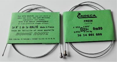 2 BRAKES CABLES INDECA CYCLE - Cables de frein 0.80M