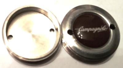 ALUMINIUM CAMPAGNOLO STYLE CRANKSET DUST CAPS - Bouchon de manivelle