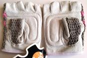 BICYCLE GLOVES COTON CROCHET AND LEATHER - Gants mitaine